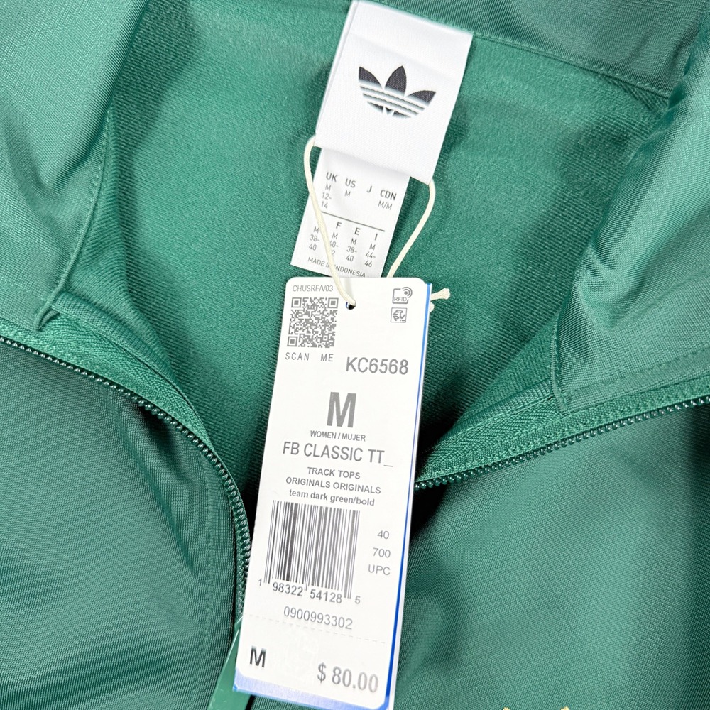 Adidas Firebird Track Top Team Dark Green Mexico / Size M Womens KC6568, New - Picture 5 of 7